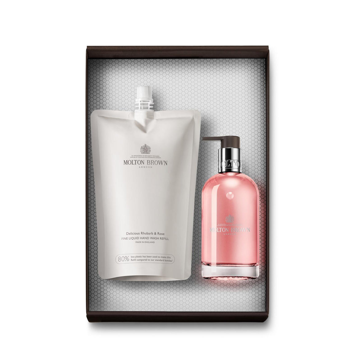 Molton Brown Delicious Rhubarb &amp; Rose Hand Wash Refill Bottle Gift Set