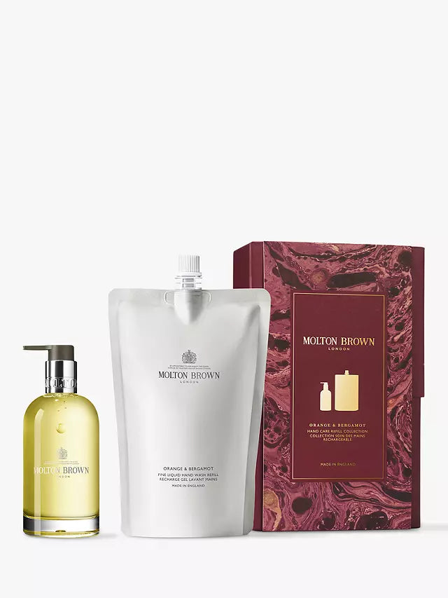 Molton Brown Orange &amp; Bergamot Glass Bottle Refill Gift Set